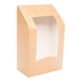 thumbnail image 4 of Restaurantware Paper Take Out Boxes - 1 Window - Kraft - Angled - 50ct Box, 4 of 4