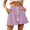 Purple, variant on Tejiojio Casual Women's Shorts Clearance Lady's Fashion Sexy Summer Pants Drawstring Solid Color Comfortable Cotton Linen Shorts