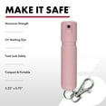 thumbnail image 3 of SABRE Mighty Discreet Pepper Spray with Snap-Clip Keychain, Soft Pink, 1 Ct, New, Pocket Pepper Sprays, 0.18 fl oz, 3 of 7