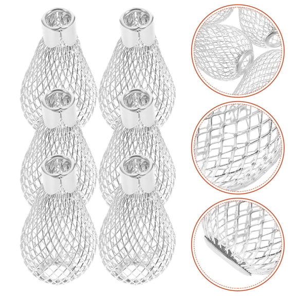 FONWILYO 20Pcs Lampshade Metal Cage Pendant Light Silver Color Hollow Shape Christmas Decoration