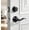 Matte Black, variant on Keyed Alike Front Door Lever, Exterior Door Lever & Single Cylinder Deadbolt Combination Set, Wave Style Entry Door Knob, Heavy-Duty Reversible Left/Right Handle for Bedroom Doors, Matte Black