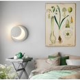 thumbnail image 3 of Lámpara de pared LED redonda en forma de media luna Aplique de pared giratorio de 360 ​​​​grados Lámpara de noche Aplique de pared para pasillo Sala de estar Dormitorio Aplique creativo (blanco) Ahorro de energía： 5 W + luz blanca cálida Sailing Electrónica, 3 of 5