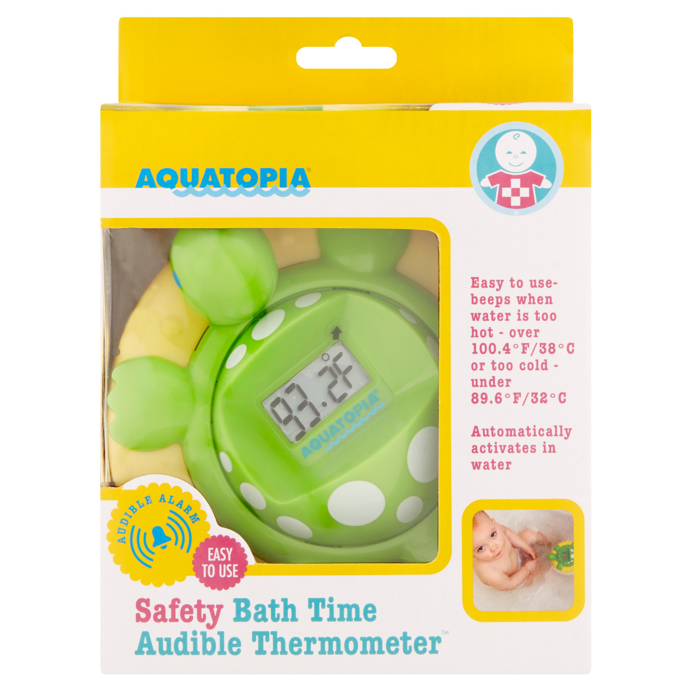 Aquatopia Bath Thermometer, Digital Audible Alarm, Green - image 4 of 6