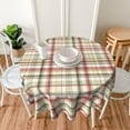 thumbnail image 5 of Fall Buffalo Plaid Tablecloth Round 60 Inch Autumn Thanksgiving Checkered Decorative Table Cloth Washable Wrinkle Stain-Resistant Harvest Farmhouse Table Cover for Party Picnic Dinner, 5 of 6
