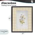 thumbnail image 4 of Stupell Industries Cottage Soft Gingham Flowers Black Floating Frame Canvas Art, 17 x 21, by Arlington Prints, 4 of 8