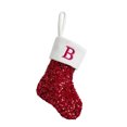 thumbnail image 3 of Lubelski Christmas Stocking Hand Knitted Embroidered Letters Unique Shiny Design Large Size Christmas Decorations Stocking, 3 of 8