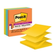 Post-it Super Sticky Dispenser Pop-up Notes, 3 in. x 3 in., Energy Boost, 4 Pads