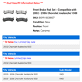 thumbnail image 2 of Front Brake Pad Set - Compatible with 2002 - 2006 Chevy Avalanche 1500 2003 2004 2005, 2 of 2