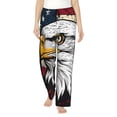 thumbnail image 2 of Goofa American Bald Eagle Printed Soft Pajama Pants for Women, Wide Leg Comfy Casual Lounge Yoga Pants-XX-Large, 2 of 9