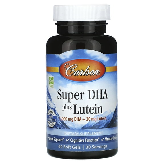 Carlson Laboratories Super DHA   Lutein 60 Softgel