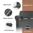 thumbnail image 6 of SANMADROLA Sofa Covers 100% Waterproof Slipcover Velvet Stretch Couch Cover for 3 Cushion Sofa Non Slip Leakproof Washable Furniture Protector for Kids Dogs Cats Pets, Gray, Sofa, 6 of 9
