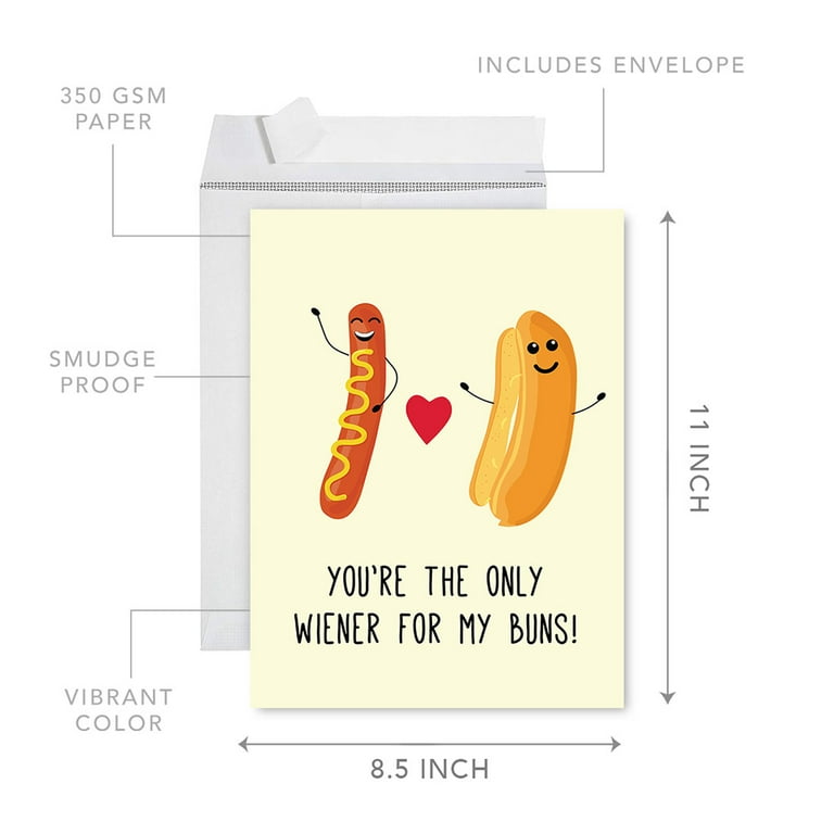 Vday Weiner Buns Valentine's Greeting Card Vday Weiner Buns Valentine's Greeting Card