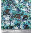 thumbnail image 1 of Soimoi Cotton Duck Fabric Leaves & Rose Flower Fabric Prints by Yard 42 Inch Wide, 1 of 1