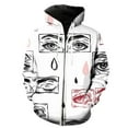 thumbnail image 1 of Sudadera con capucha y cremallera para hombre, diseño abstracto de ojos de tigre, informal, con estampado 3D, manga larga, unisex, estilo hip hop, estilo Harajuku, 1 of 6