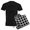 With Checker Pant, variant on CafePress - Hockey Dad Men's Light Pajamas - Men's Dark Loose Fit Cotton Pajama Set
