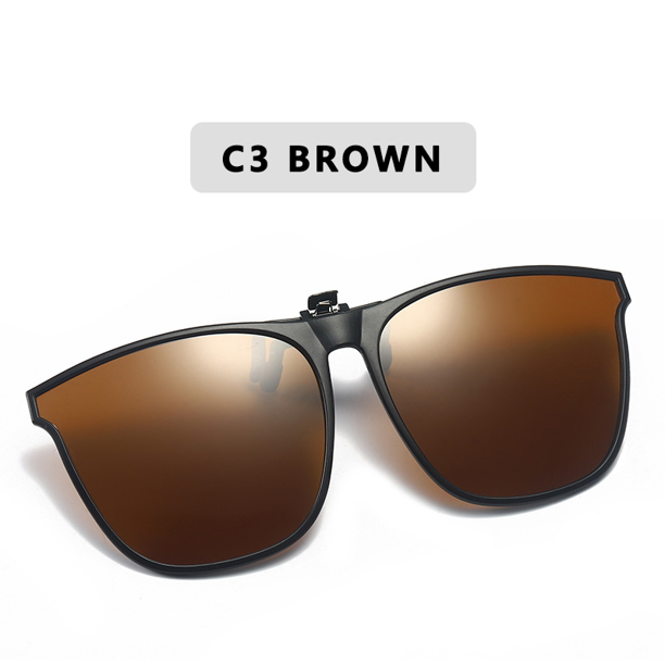 Gafas de sol polarizadas con Clip para hombre, gafas para conductor de coche, gafas de visión nocturna, gafas cuadradas Vintage antideslumbrantes