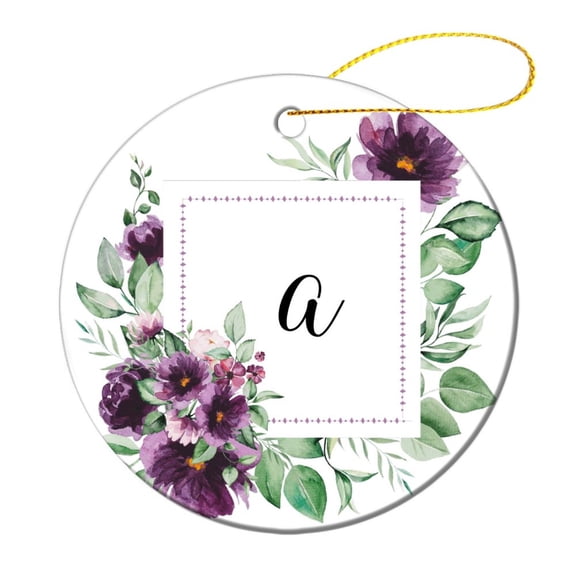 Personalized Initial A Letter Christmas Ornament Custom Gift Monogram Personalized Christmas Ornament Christmas Home Office Tree Decorations Housewarming Gift