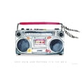 thumbnail image 2 of Charro, Mercedes Lopez 18x13 White Modern Wood Framed Museum Art Print Titled - Boombox Love, 2 of 4