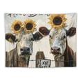 thumbnail image 5 of Orinice Cows Sunflowers Fence Tapestry Wall Hanging Unique Style Graphic Tapestries Home Decor for Living Room Bedroom Farmhouse Dorm 40x60inch, 5 of 6