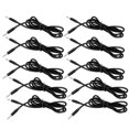 thumbnail image 1 of Juego de 10 cables de prueba tipo banana de 4 mm, macho a macho, de latón, PA, 32 A, 1000 V, para pruebas de electricidad, color negro, 1 of 12