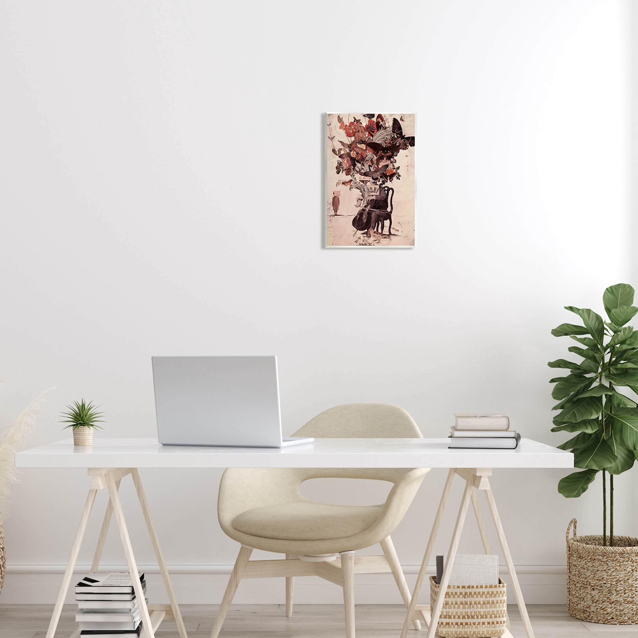 Stupell Industries Musician Butterfly Botanicals Collage Graphic Art Unframed Art Print Wall Art, Design by Matheus Lopes Castro
