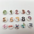 thumbnail image 7 of 100 Pcs Vintage Wooden Buttons Kids Buttons with Printed Numbers Buttons for, 7 of 7