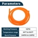 thumbnail image 4 of Manguera de tubo de vacío Unique Bargains Línea de vacío automotriz Naranja 118FT 15/32" 4mm ID 3mm Grosor 1 Pc 130PSI Presión máxima, 4 of 6