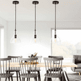 thumbnail image 5 of Better Homes & Gardens 56” Black Pendant Ceiling Light, Adjustable Cord Glass Shade, LED Bulb Included, 5 of 12