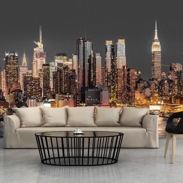 Tiptophomedecor New York Wallpaper Wall Mural NYC Twilight