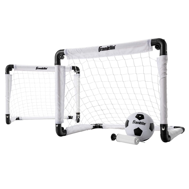 Set de miniportería de fútbol Franklin Sports Kids con pelota y bomba