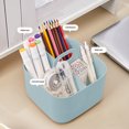 thumbnail image 3 of Modular Plastic Desk Organizer - Multi-Compartment Storage Container for Makeup Brushes, Stationery & Art Supplies (Ergonomic Handle Design), 3 of 7