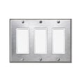 thumbnail image 2 of Eurofase Heating - Simple Switch Wall Plate and Gang Box - 20 Amp Per Pole-Stainless Steel Finish-Three Switch What's Included, 2 of 3