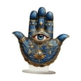thumbnail image 2 of Signo de mesa de forma de la mano,Decoración de la mano de hamsa de adorno acrílico de mesa de mesa plana 2D,Central de carteles acrílico de la casa del hogar interior palma de la mano,Casa, 2 of 9