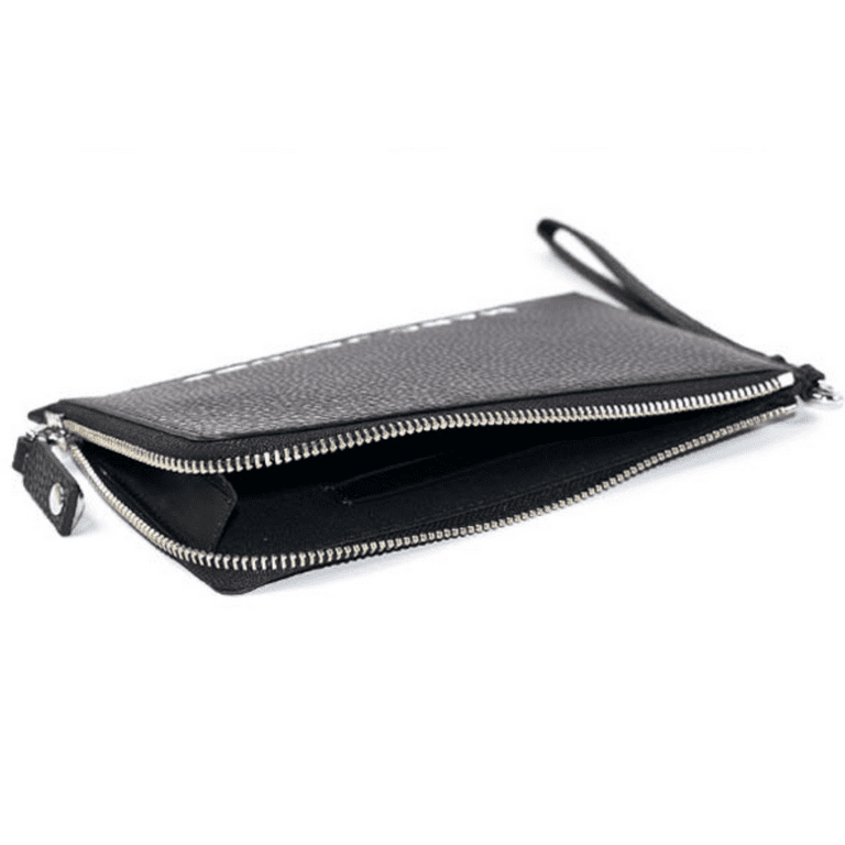 Marc Jacobs Pebble Leather Wristlet Wallet Black