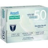 Ansell Vinyl Touch Powder Free Latex Free Disposable Exam Grade Gloves, 50ct