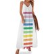 thumbnail image 1 of Vestido sin mangas con rayas de arcoíris vestido de verano para mujer 2024 ropa de verano para mujer 2024, 1 of 7