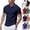 #02 Navy, variant on Cotton Short Sleeve Polo Shirts for Men 3 Button Slim Fit Golf T Shirts Wrinkle Resistant Breathable Moisture Wicking Business Casual Wear Tops , #02 Royal Blue, XXL