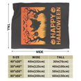 thumbnail image 3 of DouZhe Ultra-Soft Micro Fleece Lightweight Flannel Bed Blanket, Happy Halloween Horror Ghosts Print Cozy Warm Throw Blankets, 80"x60", 3 of 7
