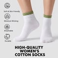 thumbnail image 3 of Loritta Secret Womens Ankle Socks, 8 Pairs Low Cut Cotton Athletic Running Sports Breathable Contrast Color Cuff Socks for Women, Size 9-11, 3 of 7