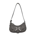thumbnail image 1 of Bolso de hombro para mujer, moderno, informal, con cremallera, para exteriores gris, 1 of 9