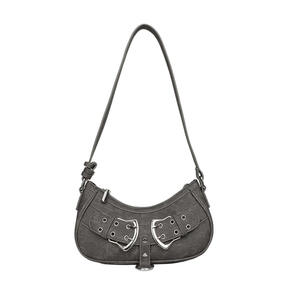 Bolso de hombro para mujer, bolso femenino de PU de moda para compras al aire libre, viajes gris jinwen Bolso de hombro