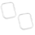 thumbnail image 1 of 2 Pack Compatible for Apple Watch Case 41mm [NO Screen Protector] Series 8 Series 7, Hard PC Bumper Case Protective Cover Frame Compatible for iWatch 41mm,transparent, 1 of 5
