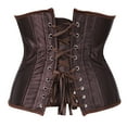 thumbnail image 3 of Grebrafan Underbust Corset Lace up Vintage Brown 6XL, 3 of 5