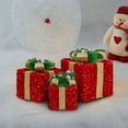 thumbnail image 3 of BinKFF Christmas Decorations, Set of 3 Christmas Lighted Gift Boxes, Battery Operated Xmas Present Boxes, Warm White LED with Bows for Indoor Christmas Tree, Yard, Home Decor, 3 of 6