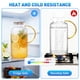 thumbnail image 4 of GPED Jarra de Agua de 64 oz, Jarra de Vidrio con Tapa y Boquilla, Jarra de Vidrio Carafe de 1.8L para Refrigerador, Jarras de Jugo Helado de Borosilicato Grueso para Bebidas Frías y Calientes, Jarra, 4 of 7