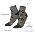 thumbnail image 6 of Rateoe Construction Machines Pattern Quarter Crew Socks,Toe Seamed Ankle Socks,Cotton Cushioned Breathable Athletic Crew Sports Socks, 6 of 7