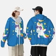 thumbnail image 4 of Fotbe Cool Unicorn Star Golden Chaqueta con Protección Solar UPF 50+ para Hombre y Mujer, Camisa con Capucha y Bolsillos-3X-Large, 4 of 7