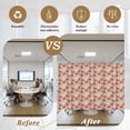 thumbnail image 6 of Spring Flowers Window Privacy Film, Chinese Botanical Pink White Blooms Floral Static Cling UV Sun Blocking Tint Film Heat Control Windows Films for Bedroom Bathroom, Window Stickers 23.6"x59", 6 of 8