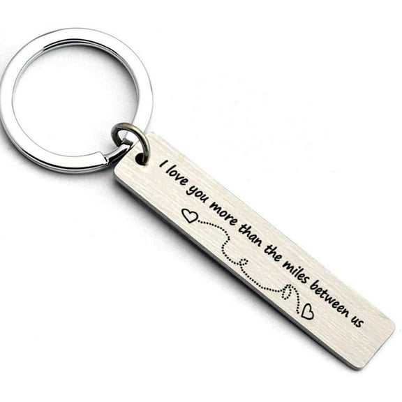 Gifts for Boyfriend from Girlfriend Long Distance Relationships Friendship Gifts Military Keychain I Love You More Than the Miles Between Us Keyring for Birthday Anniversary Christmas Gifts¡