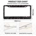 thumbnail image 4 of Coolnut Black Gold Marble 2 Holes Car License Plate Frames 2PCS, Car License Plate Holder with Screw Caps Cover Set Automotive Exterior Parts Decoration for US Vehicles, 4 of 7